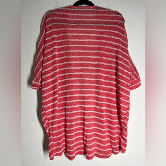 MTS BOHEMIAN Red White Stripe CARDIGAN KIMONO Size M - Picture 9 of 13